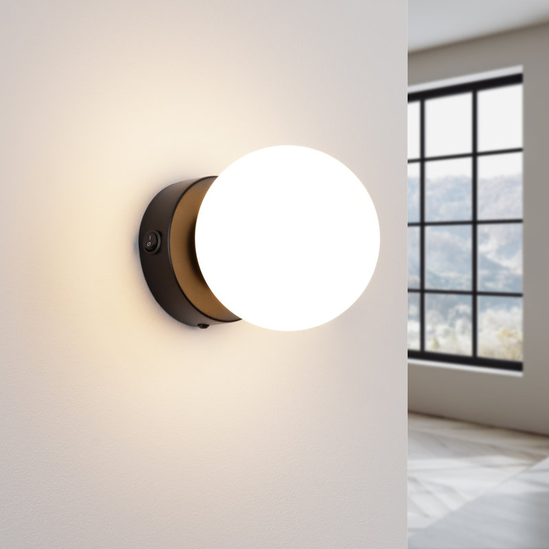 Yoli Steel Flush Mounted Sconce, Black