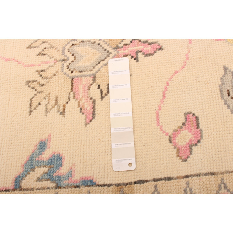 Tapis crème moderne Oushak 9 pi 1 po x 12 pi 2 po Stevensen