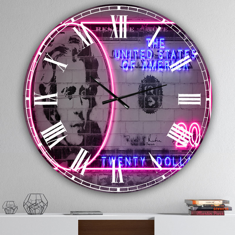 20 dollars - Horloge murale moderne surdimensionnée, Petit