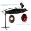 Housse solaire pour terrasse 10 pi - imperméable, 8 nervures, avec manivelle pour la résistance de parasol de terrasse de jardin, cour arrière-835539563