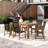 Anautica 6 - Person Teak Solid Wood Patio Dining Set Umbrella Hole Included Rectangular Table