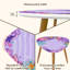 Ensemble de 2 tables basses gigognes triangulaires modernes, ornées de pieuvres mignonnes et de créatures marines coralliennes colorées. Style du milieu du siècle, petites tables d'appoint pour salon, chambre, appartement et décoration intérieure.-1938496955-1938496959
