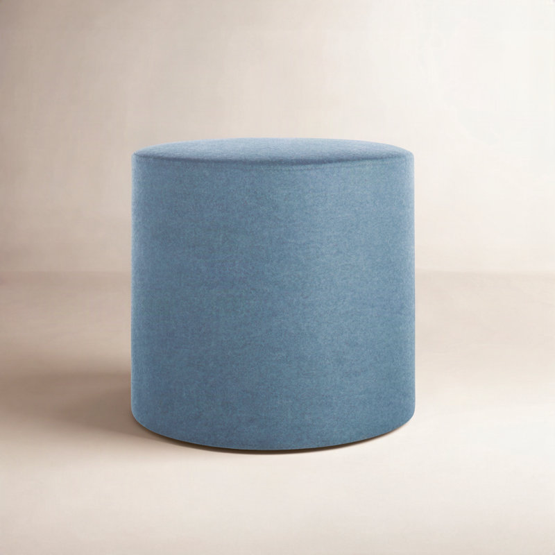 Bumper Upholstered Pouf, Vesper Marine Blue