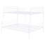 Lit superposé double au-dessus de grand lit en métal blanc - Conception moderne pour un lit peu encombrant