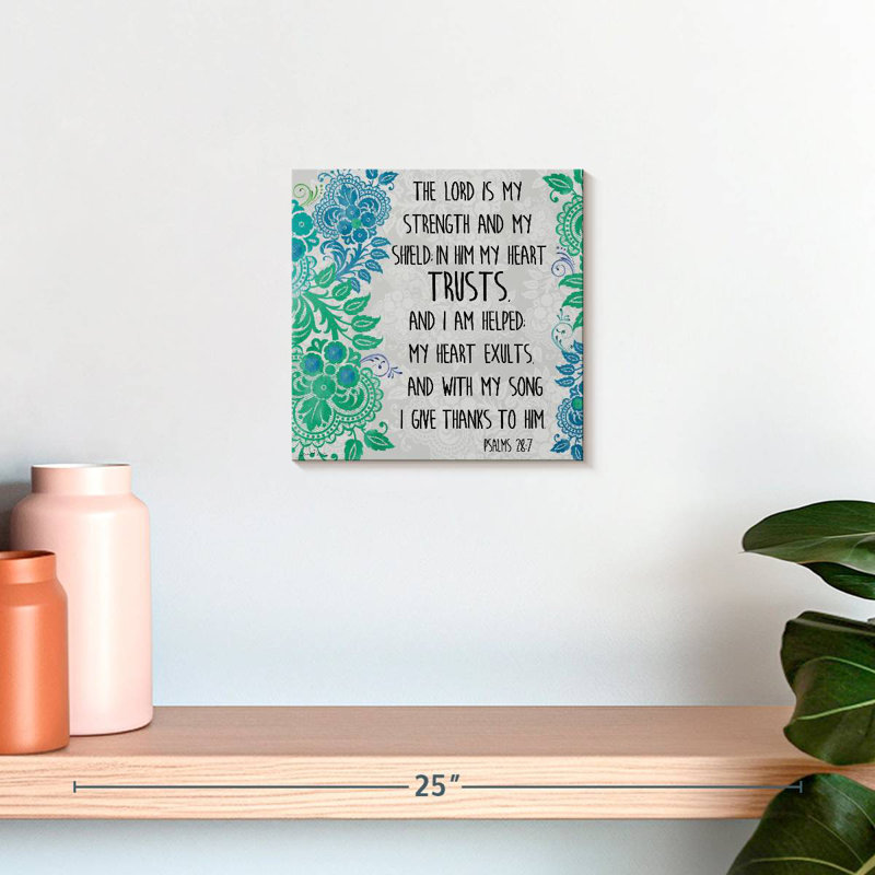 Verset biblique Tergel Paisley II, H 10 po x l 10 po