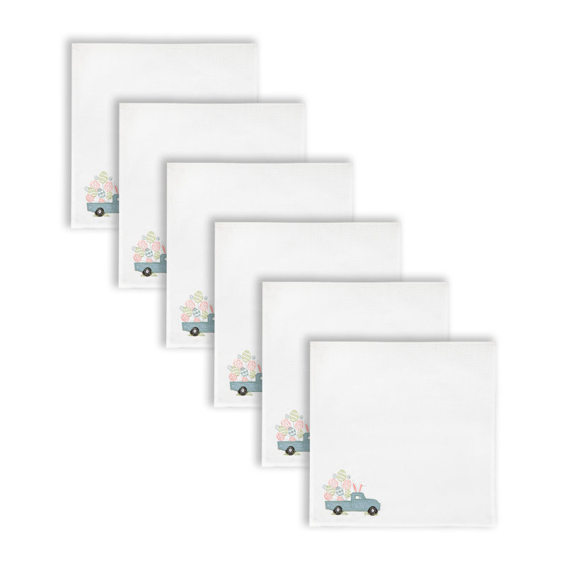 Abdul-Raheem 100% Cotton Embroidered Square Napkin