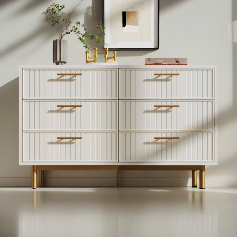 Amon 120cm W 6 - Drawer Chest of Drawers