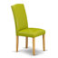 Ensemble de coin repas 3 pièces pour petits espaces comprenant une table de salle à manger carrée et 2 chaises Parsons en similicuir vert automne, chêne-2015340265-2082833789-2105174338