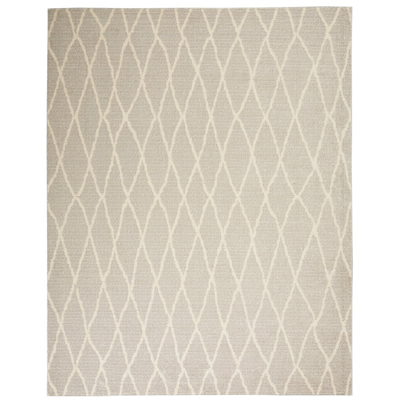 Tapis gris zone géométrique Pacific, Rectangle 7 pi 10 po x 9 pi 10 po