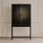 Meera Solid Wood Bar Cabinet with Brass Base -925324570