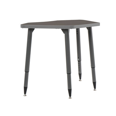 Adapte 24 x 36 Petal Thermofused Activity Table with Adjustable Tapered Legs - Pasadena Oak/Navy