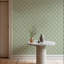 Deco Lily - Green Wallpaper