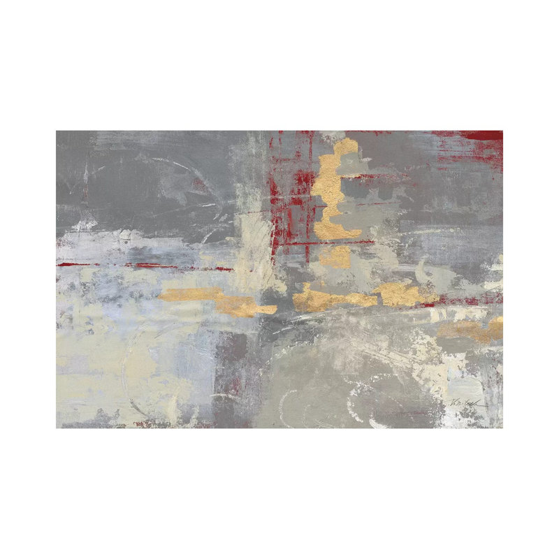 «Missing You Red Crop» par Silvia Vassileva - reproduction d'art, H 26 po x l 40 po x 1,5 po, Toile tendue, Pas de tapis