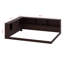 Lit de jour en L avec tablettes et lumière DEL, grand lit en bois avec ports USB-921486078
