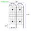 Ensemble de 2 treillis de jardin en métal 71 po x 19,7 po pour plantes grimpantes