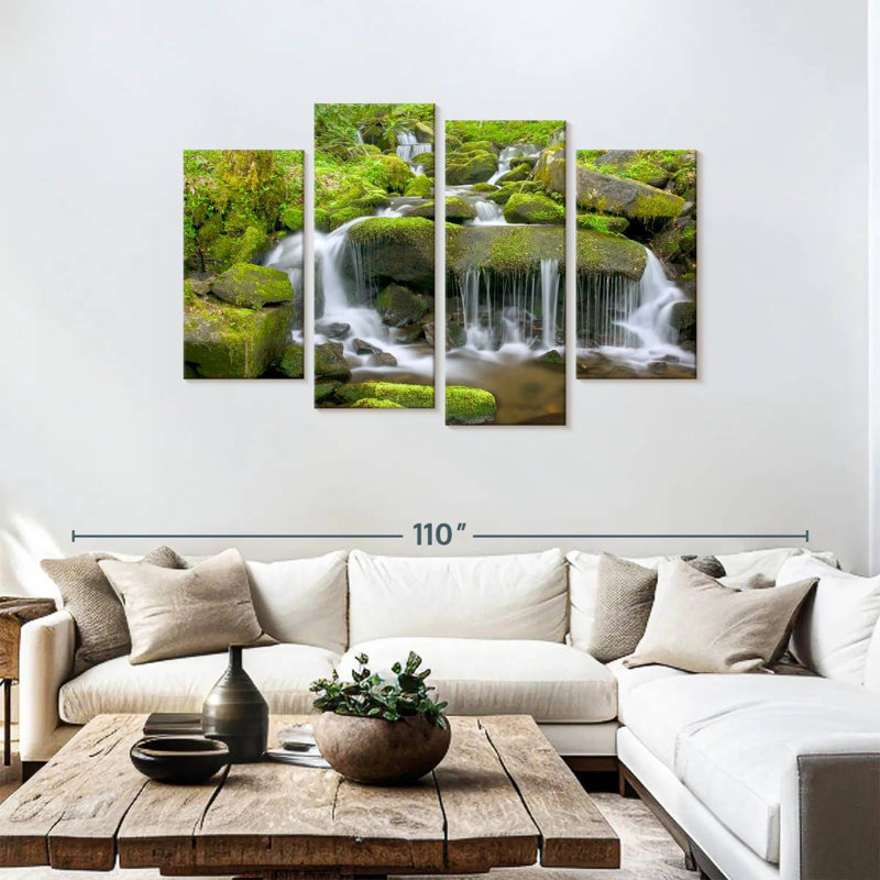 Alvord Mossy Stream Waterfall, 48"H x 75"W
