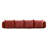 Cath 4-Seat Chenille Fabric Upholstered Sectional Sofa-748750777