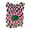 Rio Collection Asymmetric Pink Green Woven Base Modern Decorative Machine Washable Rug