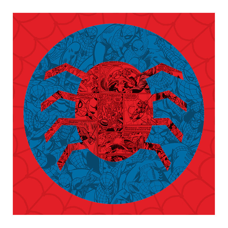 Spider-Man Spider Graphic Art Print on Canvas, 85cm H x 85cm W x 3.8cm D