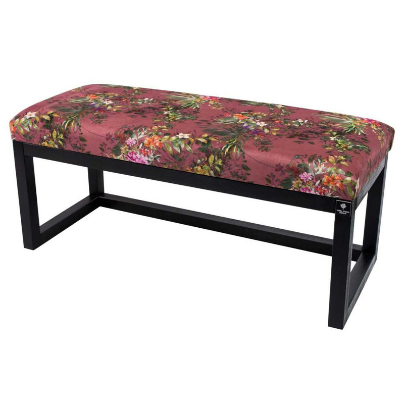 Velvet Upholstered Bench, Paradis01, 50cm H x 60cm W x 35cm D