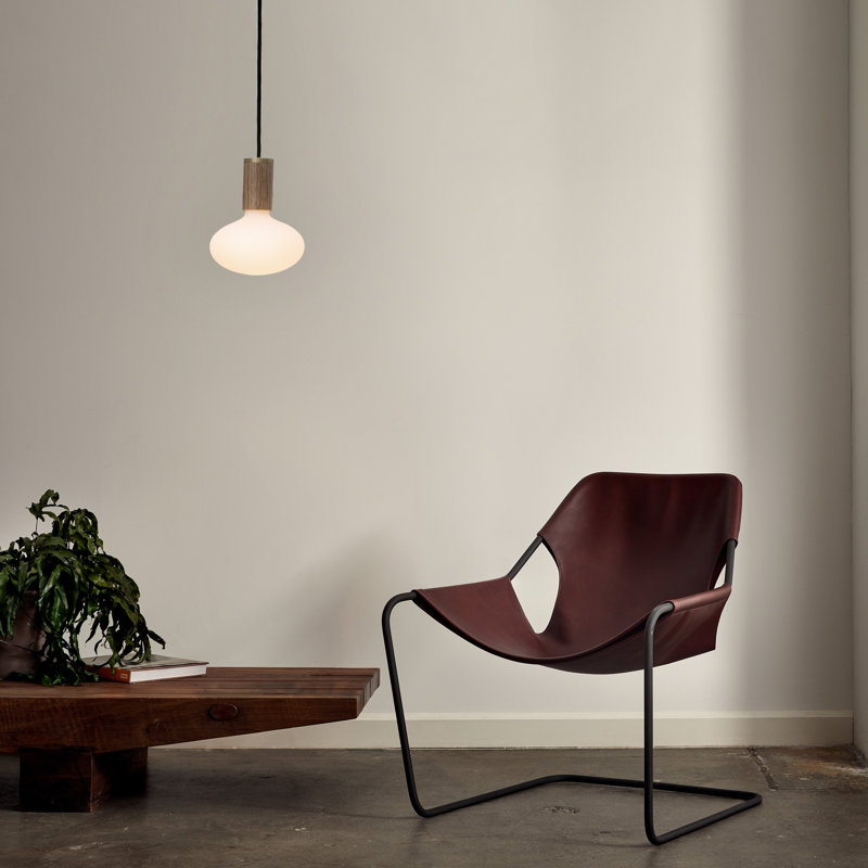 Oval Single Pendant in Oak