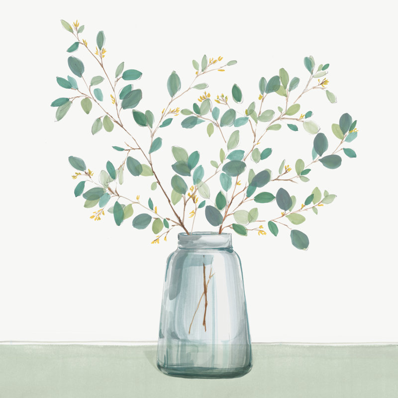 Impression sur vase en verre sur toile par Isabelle Z, H 12 po x l 12 po