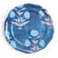 Ensemble de 4 assiettes de pavot bleues