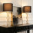 Hallye 30.25" Tall Crystal Metal Table Lamp Set - MCM Mid Century Vintage Modern Funky Accent Table Lamps for Bedroom Bedside/Nightstand, Living Room & Desk-1203730056