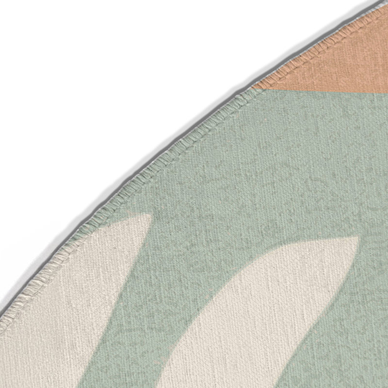 Soft Bloom Indoor And Outdoor Area Rug, Round 5'