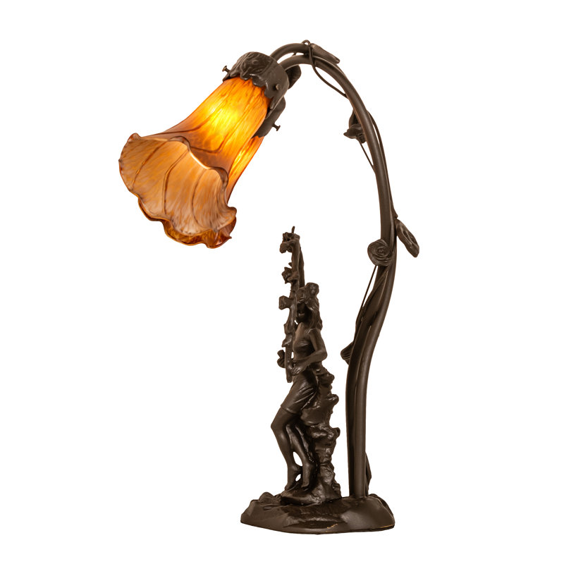 Trellis Girl Lily Table Lamp, Amber