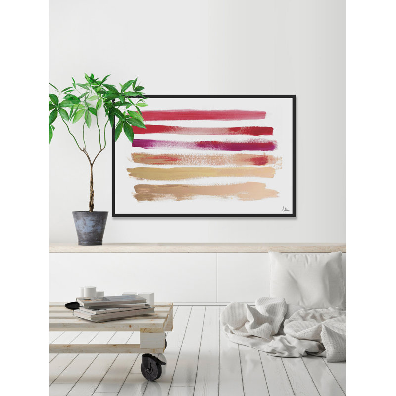 « teintes of rouge à lèvres », reproduction de peinture à l’acrylique sur toile tendue encadrée, H 12 po x l 18 po x P 1,5 po