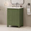 Meuble-lavabo vintage de 24 po avec lavabo en céramique, 2 portes à fermeture douce, parfait pour les petites salles de bain