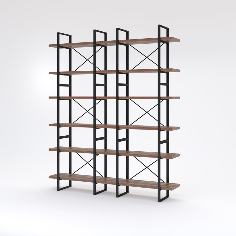 Etagere Bookcase, Rustic Brown