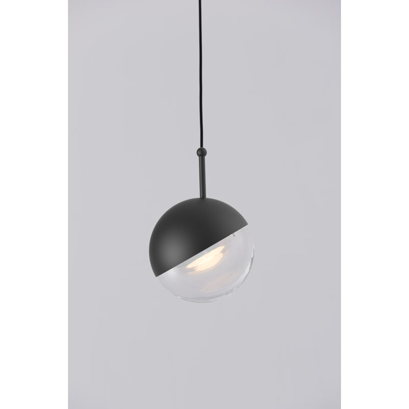 Luminaire suspendu sphère 1 lumière Krantz, Noir