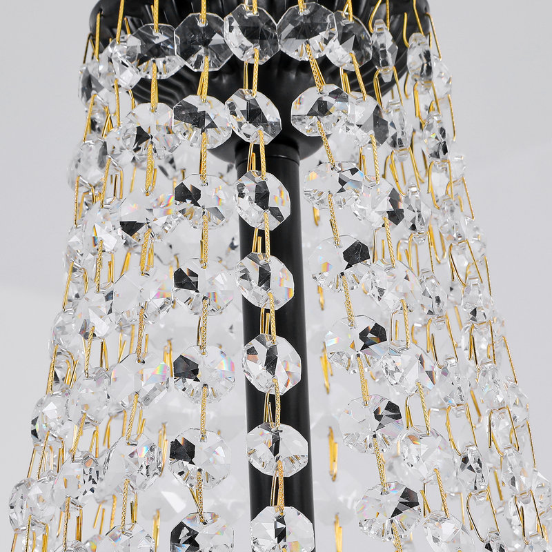 1 - Light Chandelier, Black