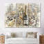 «Elegant Sparkling Wedding Champagne II - Champagne», ensemble de reproduction d'art mural-107189423-107189421