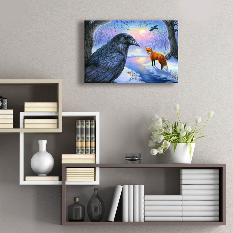 Épique «Raven Moon» par Bridget Voth, acrylique Gla «Raven Moon» par Bridget Voth, H 16 po x l 24 po x P 0,2 po