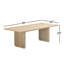 Round Off 88'' Solid Wood Dining Table-1019880256