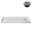 Base de douche 60 po x 32 po en alcôve en acrylique blanc brillant avec bonde droite, bonde incluse-115227699