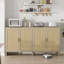 Buffet 70 "en rotin 70", 4 portes, tablettes réglables - Standard-130470832