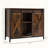 Industrial Sideboard Buffet Cabinet with Sliding Barn Doors and Adjustable Shelves
