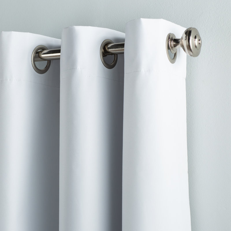 Thermal 100% Blackout Grommet Curtain Panel - Basics by Wayfair™, 40" W x 84" L, White