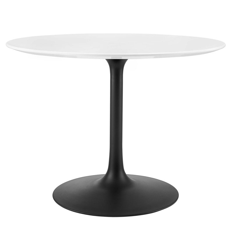 Modway Lippa Round Dining Table, 28.5" H x 39.5" W x 39.5" D, Black