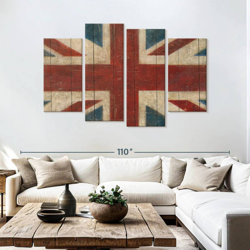 Borges Union Jack, 54" H x 84" W