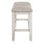 Banc de comptoir Titre moderne avec revêtement texturé gris et finition blanc antique, taille 48 po x 16,5 po, capacité de poids de 300 lb