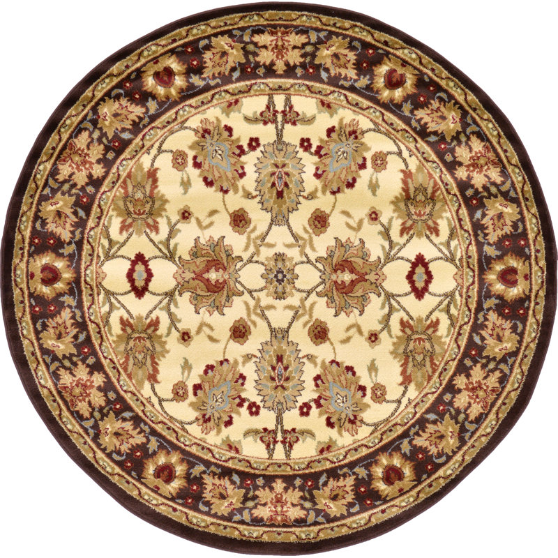 Tapis oriental beige / brun Niles, Rond 6 pi 1 po