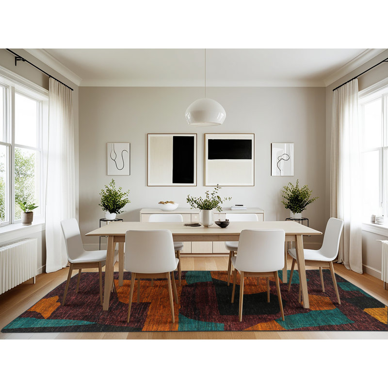 Angellia Abstract Indoor Rug, Rectangle 7' x 10'