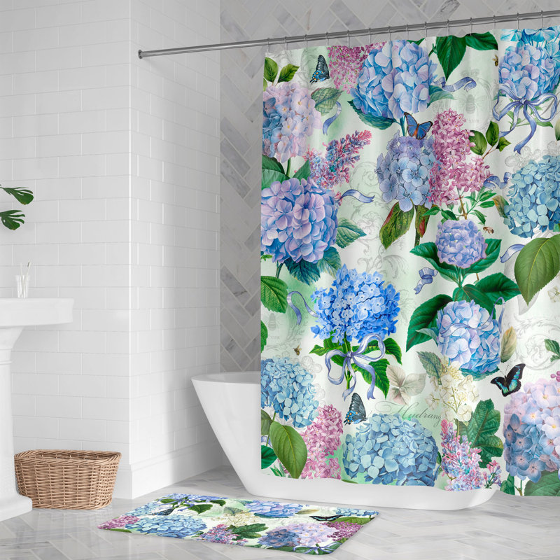  Rideau de douche Hydrangea Splendor
