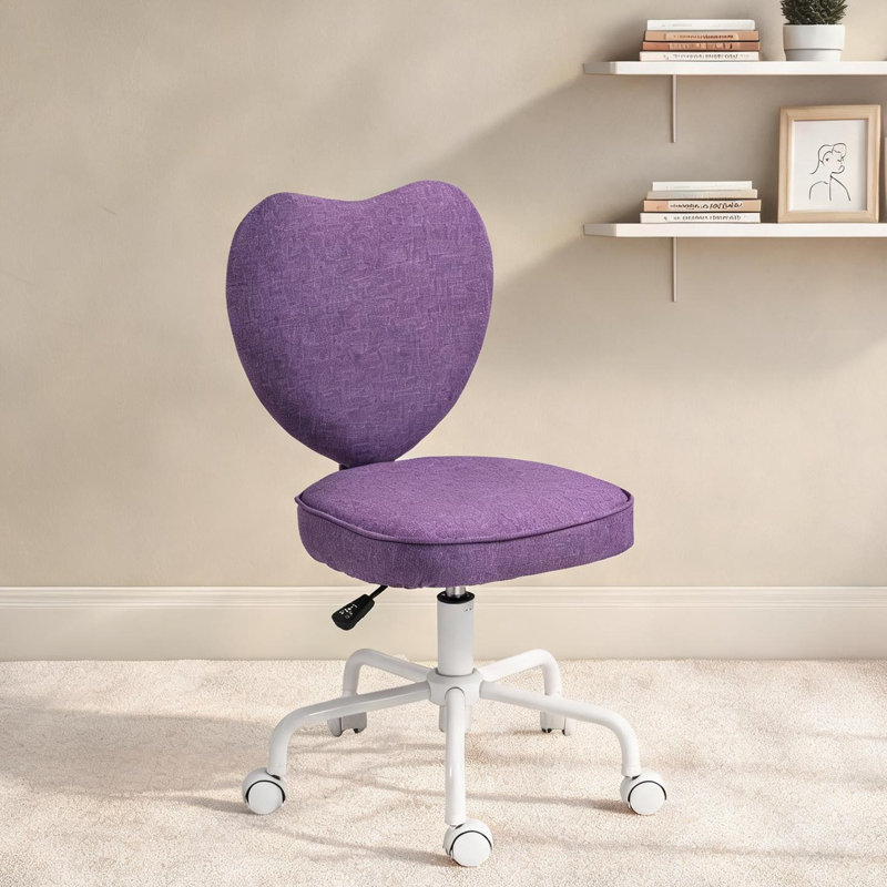 Chaises de bureau pivotantes en lin et en mousse avec conception réglable, 15,8 x 19,8 x 35 po