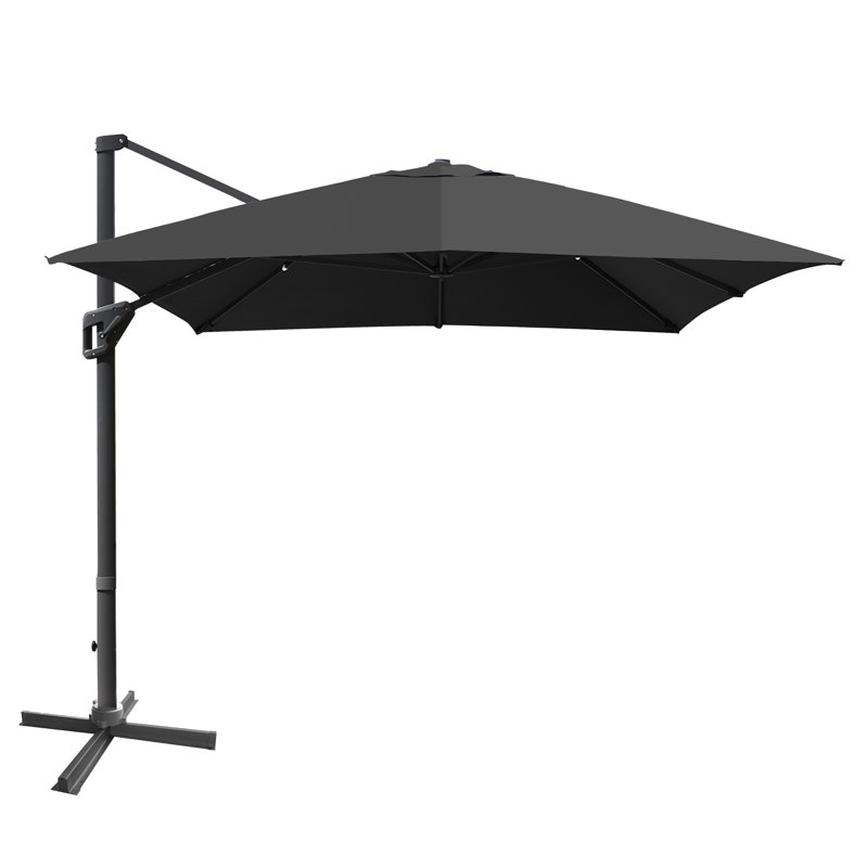 Parasol en porte-à-faux 120 po Abdullatif, gris